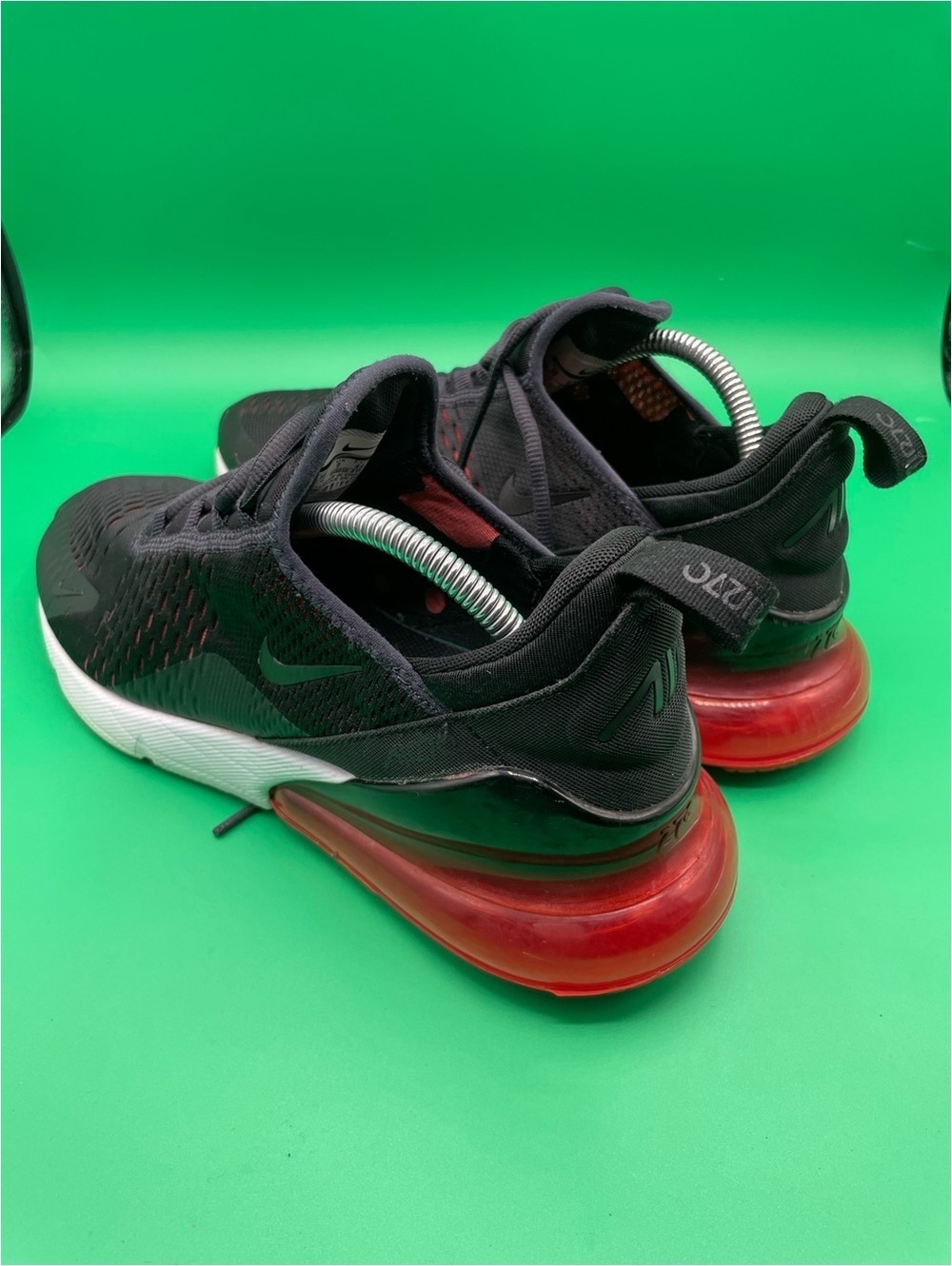Nike Air Max 270 Black and Habanero Red - Picture 3 of 4